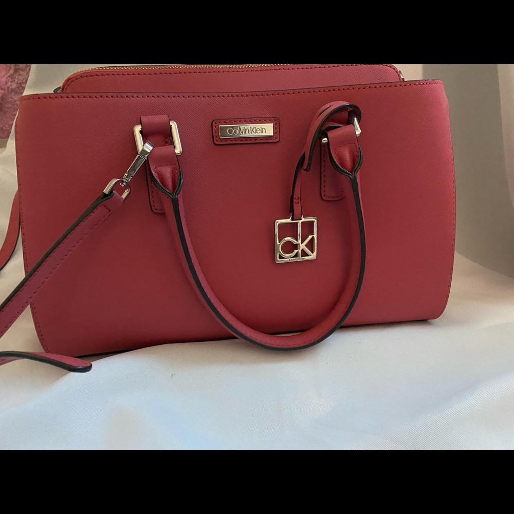 Calvin Klein pink satchel bag
